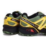Men's Salomon Speedcross 3 CS Trail Running Shoes In Army Green Yellow