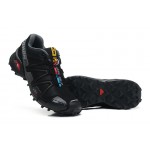 Men's Salomon Speedcross 3 CS Trail Running Shoes In Black Gray