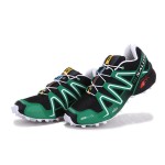 Men's Salomon Speedcross 3 CS Trail Running Shoes In Black Green