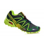Men's Salomon Speedcross 3 CS Trail Running Shoes In Grey Green