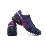 Women's Salomon Speedcross 3 CS Trail Running Shoes In Blue Purple