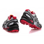 Women's Salomon Speedcross 3 CS Trail Running Shoes In Grey Black Red