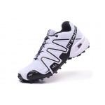 Women's Salomon Speedcross 3 CS Trail Running Shoes In White Black