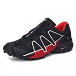 Men's Salomon Speedcross 4 Trail Running Shoes In Black Red