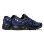 Men's Salomon Speedcross 4 Trail Running Shoes In Blue Black