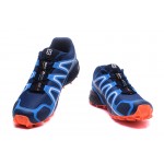 Men's Salomon Speedcross 4 Trail Running Shoes In Blue Orange