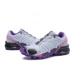 Women's Salomon Speedcross 4 Trail Running Shoes In Grey Purple