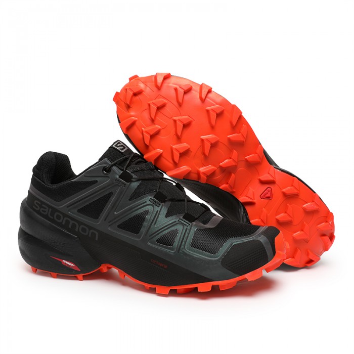 Salomon Speedcross 5 GTX Trail Running Shoes In Black Orange
