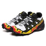 Salomon Speedcross 6 Trail Running Shoes White Black Yellow